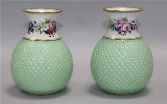 A pair of St Honore Paris vases